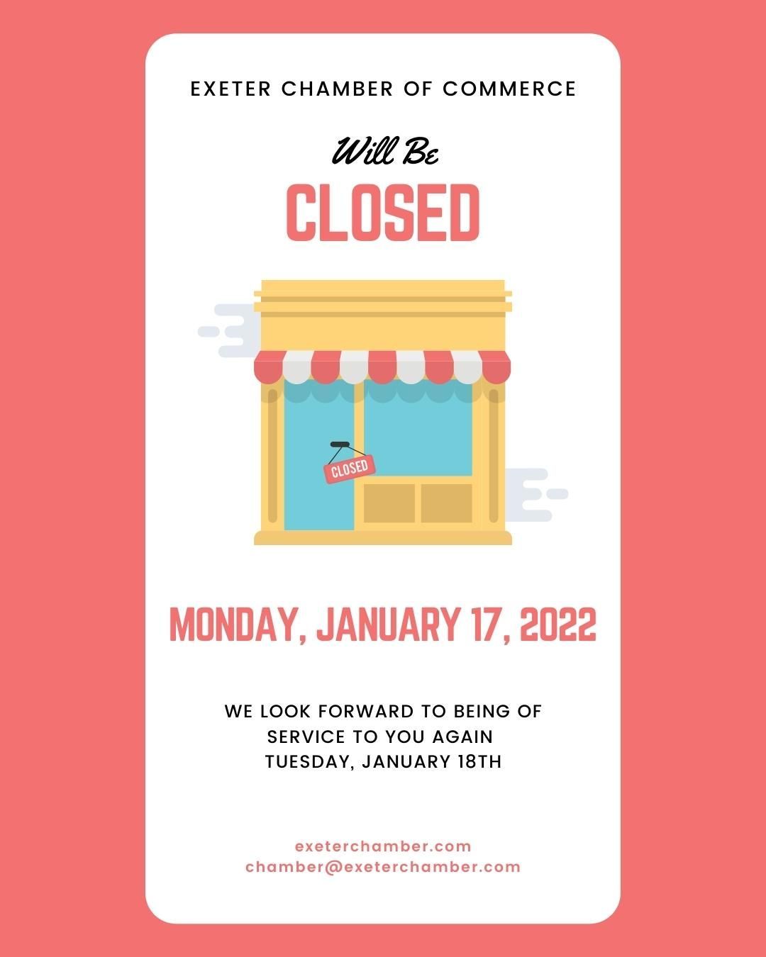 Office Will Be Closed Jan 27