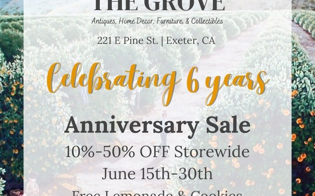 The Grove is celebrating 6 years this month. Shop June 15th through June 30th an…