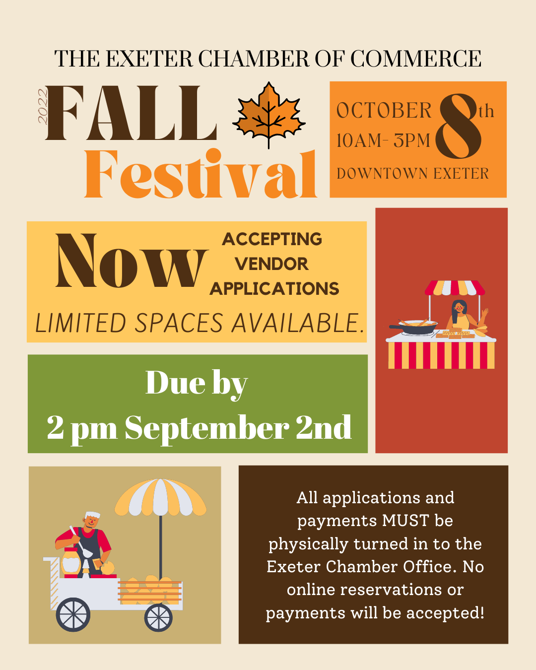 Fall Festival Vendor Applications flyer