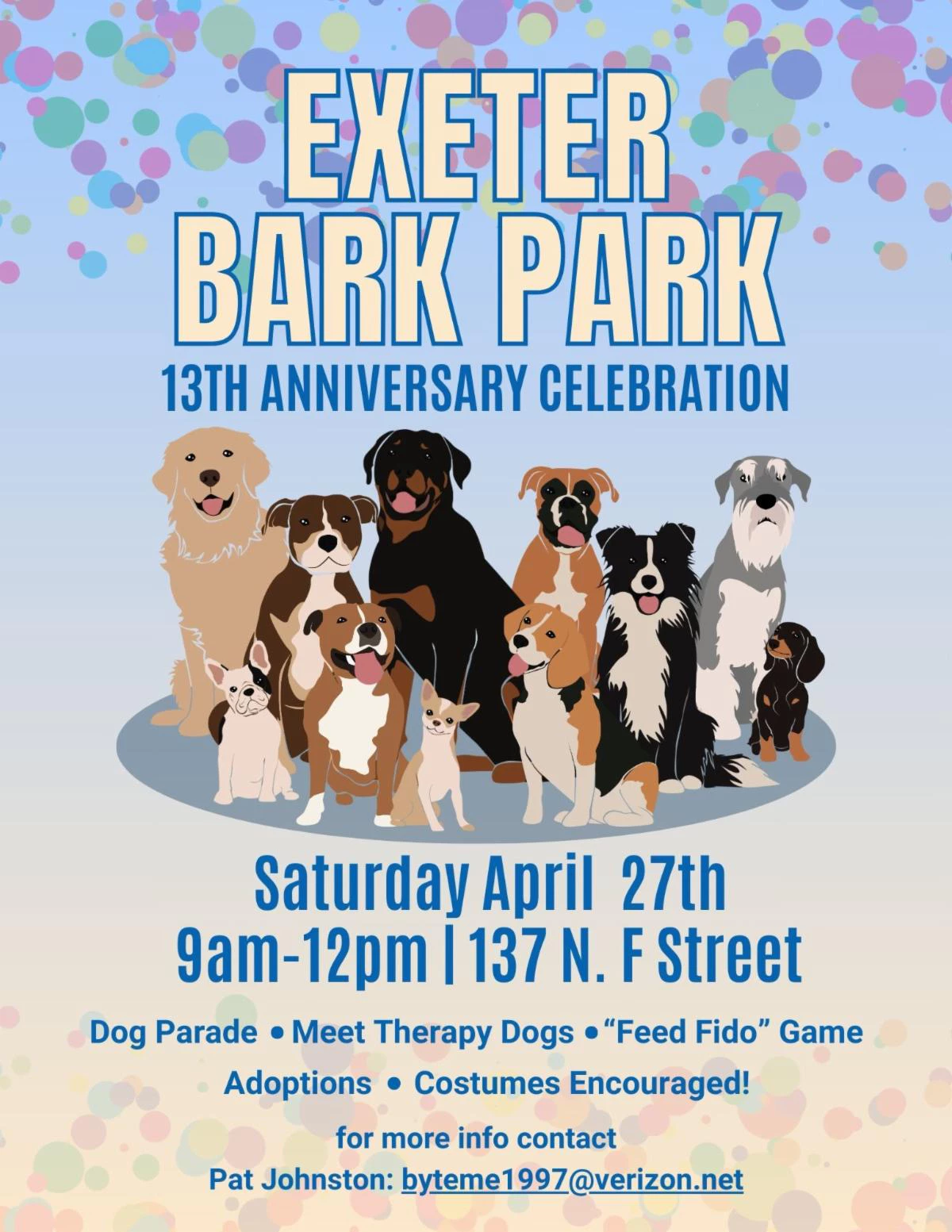 Exeter Bark Park 13th Anniversary Celebration