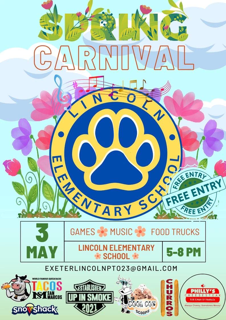 Lincoln Elementary School Spring Carnival Poster