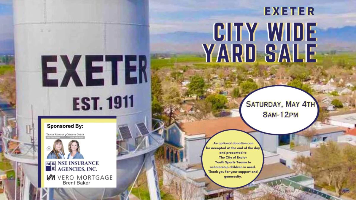 A City Wide Yard Sale will be held on May 4th.